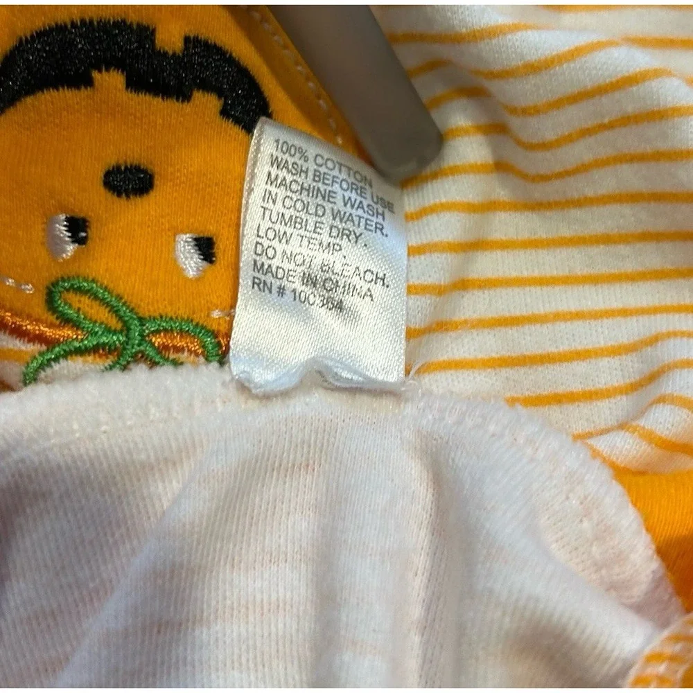 Baby One-piece Pumpkin Halloween‎ Jack-o-lantern Sz 3-6 Months